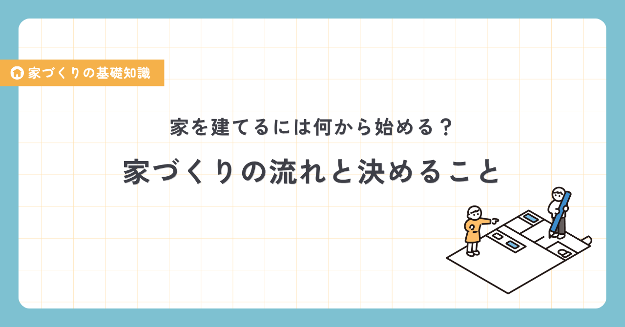 家づくりの流れと決めること